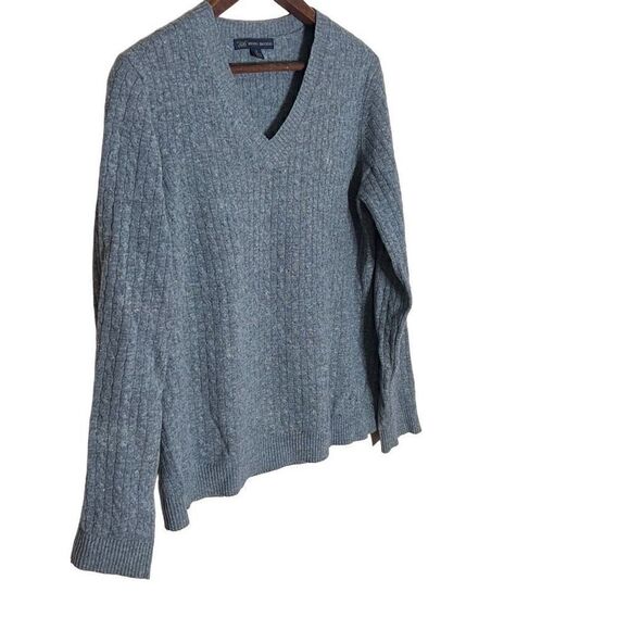 346 Brooks Brothers 100% Lambs Wool V Neck Cableknit Sweater - Picture 2 of 7